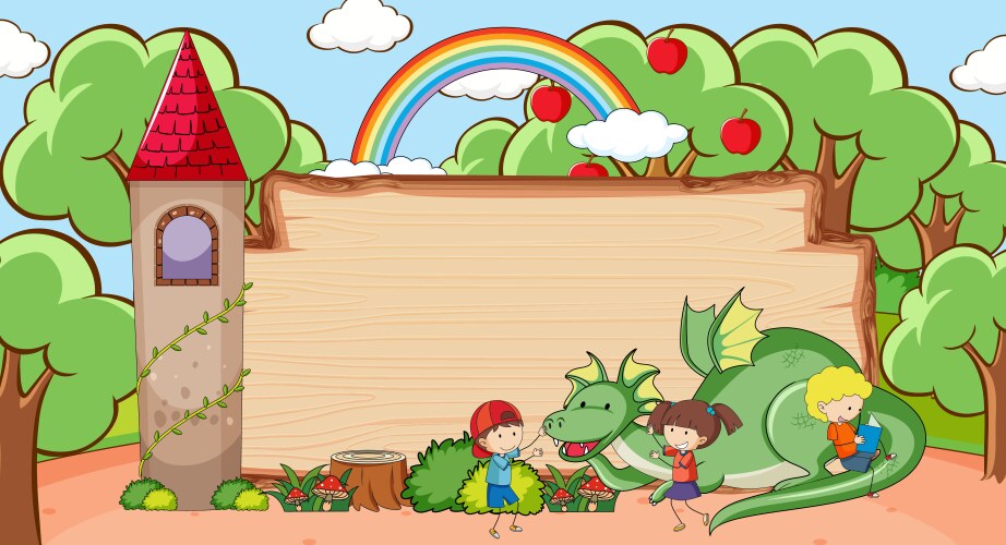 Fairy tale banner template Royalty Free Vector Image