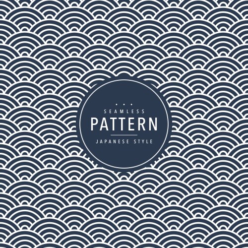 japanese seamless wave pattern traditional vector image