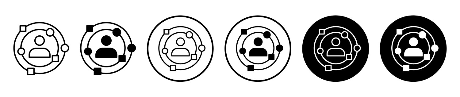 Experience icon set on white background Royalty Free Vector
