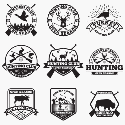 Outdoor Adventure Badge - Hunting Logo Vector Image