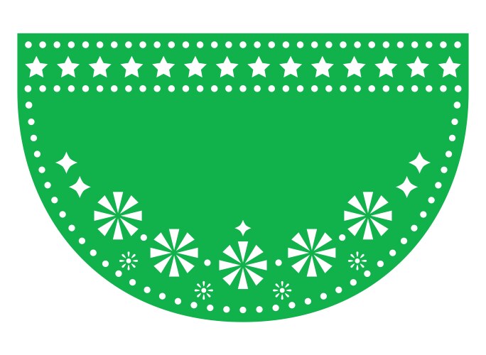 papel picado blank template circle design vector image