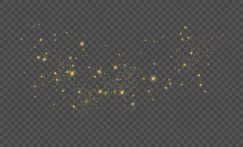 Gold glitter particles background effect Vector Image