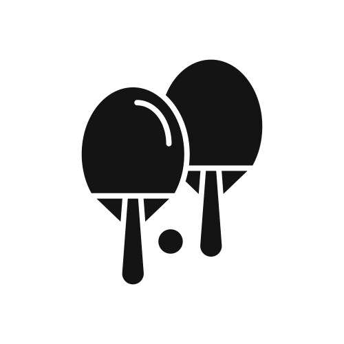 Ping pong icon set table tennis racket symbol Vector Image