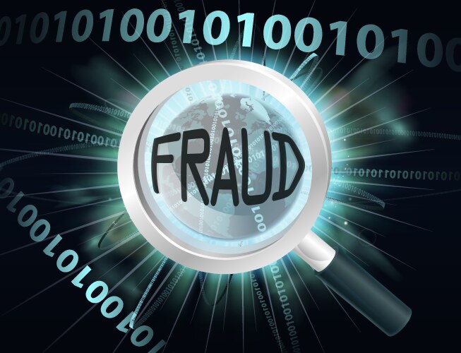 internet fraud concept vector image vector image