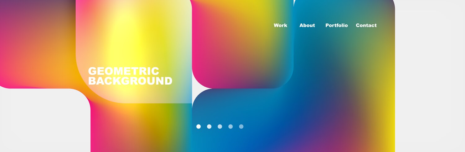 Square internet web page design template Vector Image