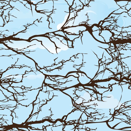Seamless pattern with branches of blooming tree Vector Image