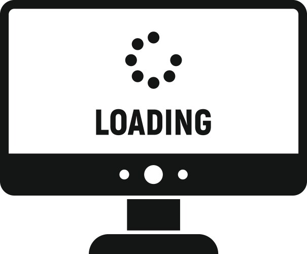 Loading computer update icon simple style vector image