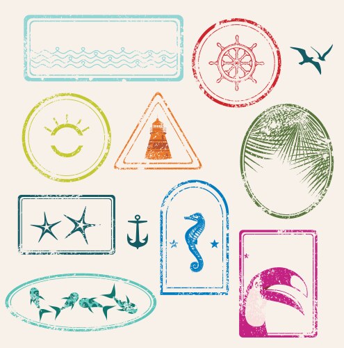 Letters and postmarks Royalty Free Vector Image