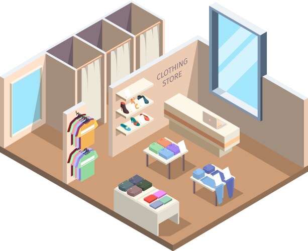 Isometric jewelry store Royalty Free Vector Image Isometric jewelry store Royalty Free Vector Image