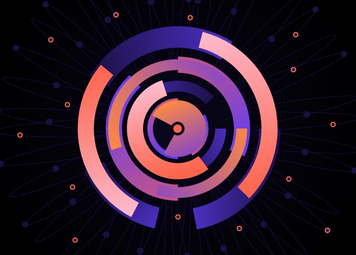 Colorful gradients with abstract geometric shapes Vector Image