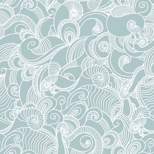 Sea waves seamless pattern Royalty Free Vector Image