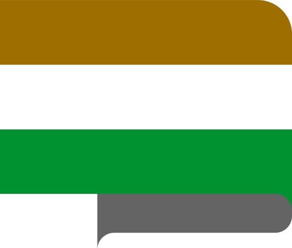 Flag horizontal shape pointer for world map vector image
