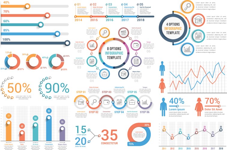 infographic elements vector image