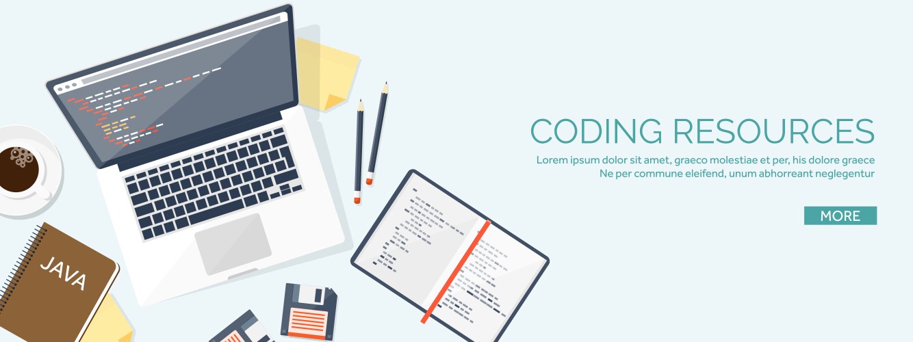 Programmingcoding flat computing background vektorbild