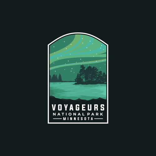 Voyageurs National Park Emblem Vector Image