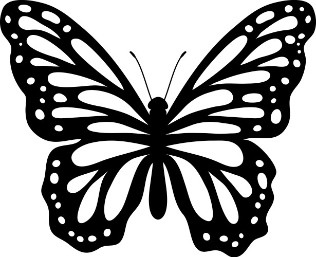 butterfly silhouette vector image vector image