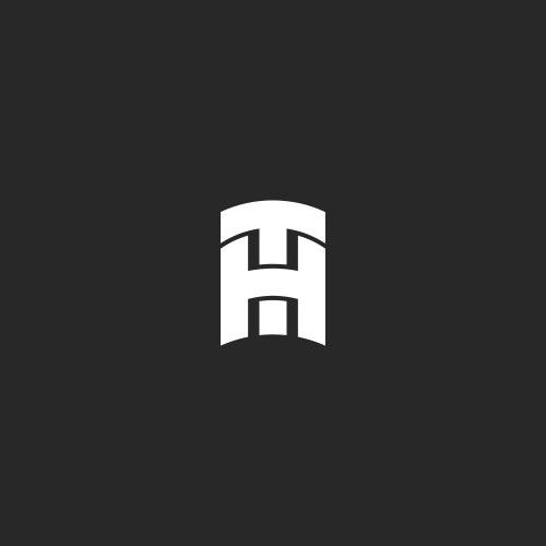 Logo te letters linear medieval monogram mockup Vector Image