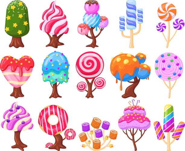 Fantasy Sweet Candy Land Vector Image
