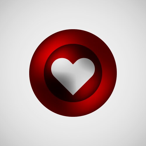 Red love bubble badge vector image