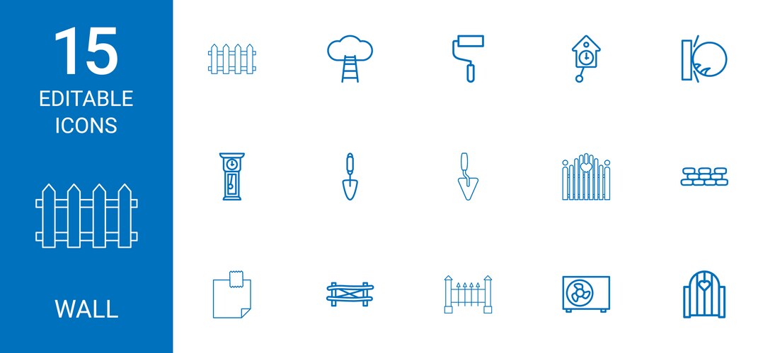 25 wall icons (36786792) – Free Vector | VectorStock