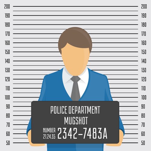 Police mugshot background Vector Image
