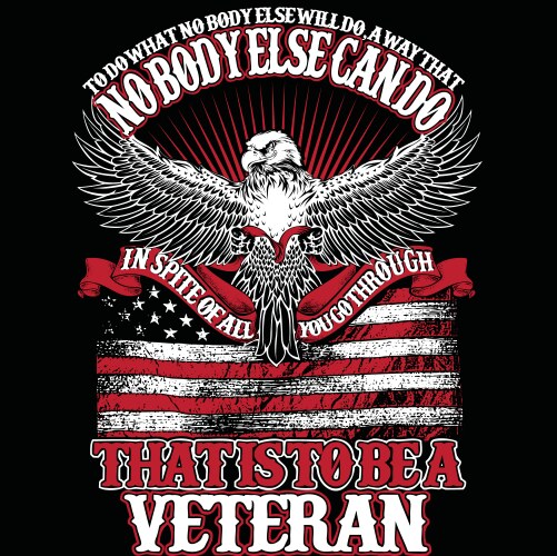 American veteran army Royalty Free Vector Image