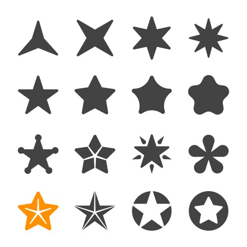 Star line icon Royalty Free Vector Image - VectorStock