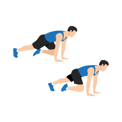 Man doing active hamstring stretch exercise Vector Image