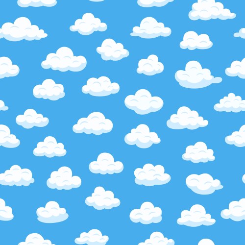 Cute Cartoon Cloud Pattern – Royalty-Free Vector | VectorStock
