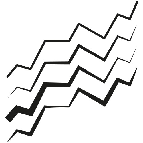 Zigzag line icon sharp angular shape abstract vector image