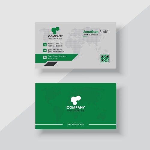 Corporate modern business card template Vector Image