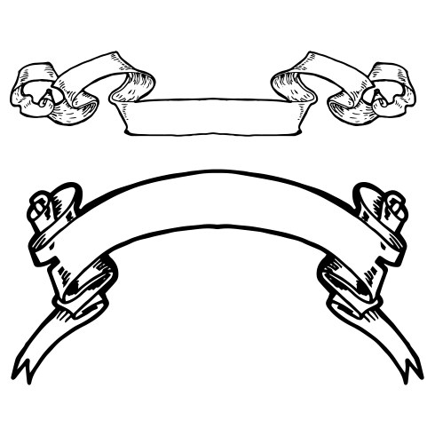 Hand drawn banners set Royalty Free Vector Image