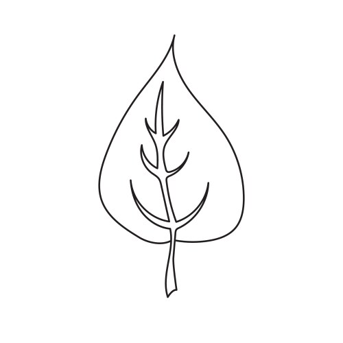 Laurel leaf icon simple black style Royalty Free Vector