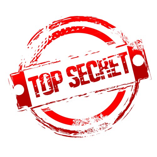 Top secret stamp vector image