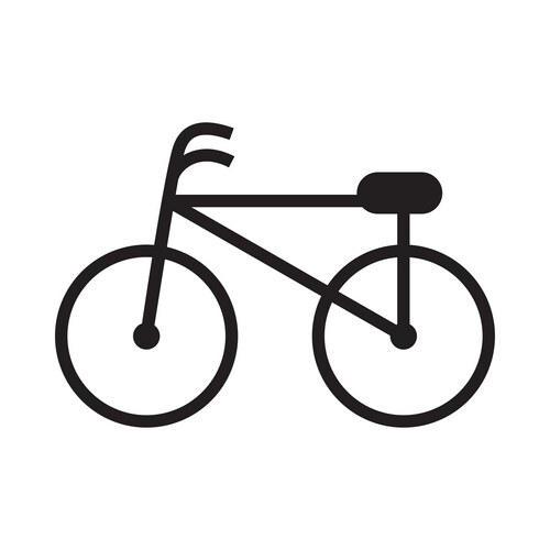 Simple bicycle icon displayed prominently Vector Image