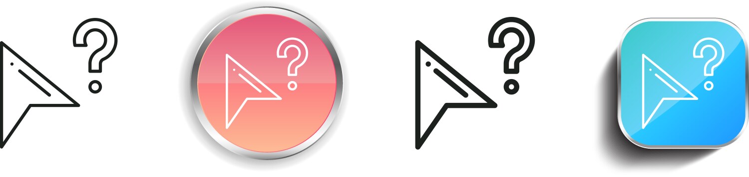 Click icon thin linear regular and button style vector image