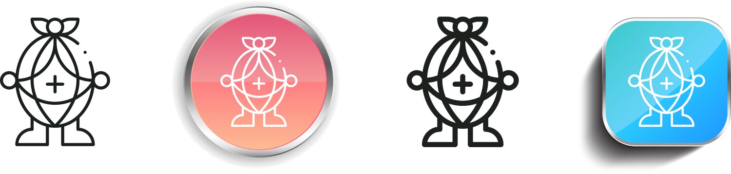 Faberge icon thin linear regular and button style vector image
