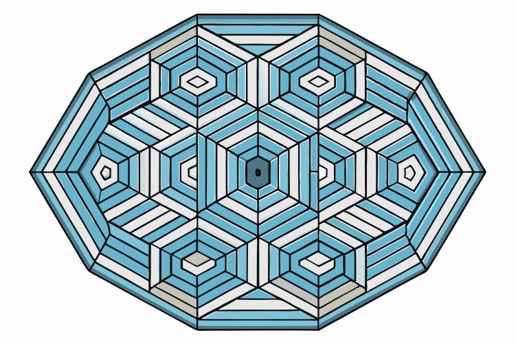 Geometric pattern with interlocking hexagons vector image