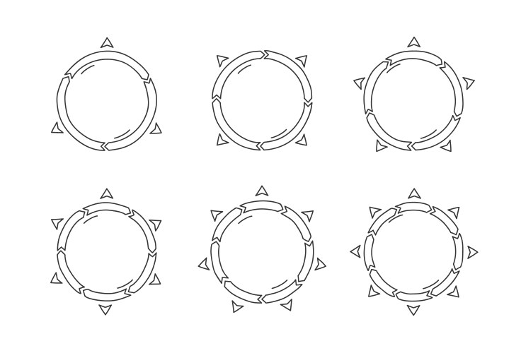 Handdrawn circle diagram template Royalty Free Vector Image
