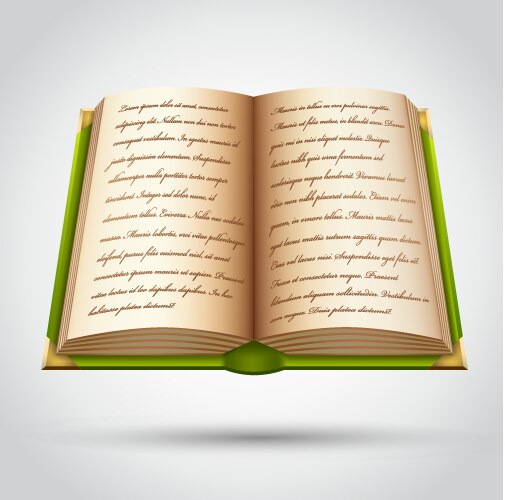 open old book vector image