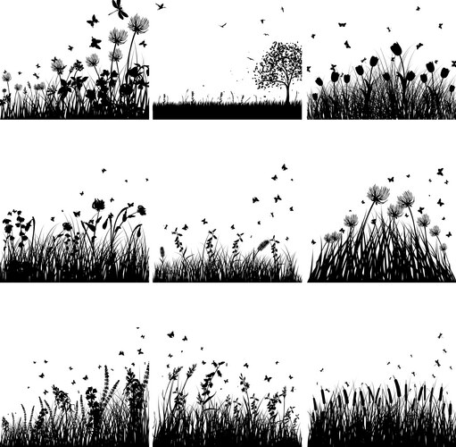 Butterfly Grass Vector Images (over 12,000)