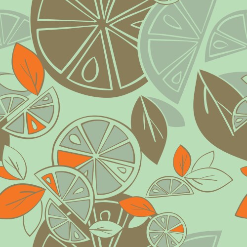 Persimmon seamless pattern Royalty Free Vector Image