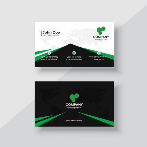 Corporate modern business card template Vector Image