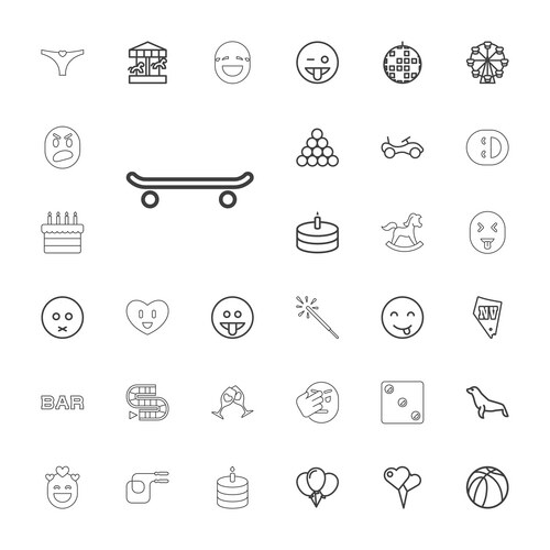 100 fun icons (36159670) – Free Vector | VectorStock