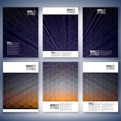 Geometric backgrounds abstract hexagonal patterns vector image