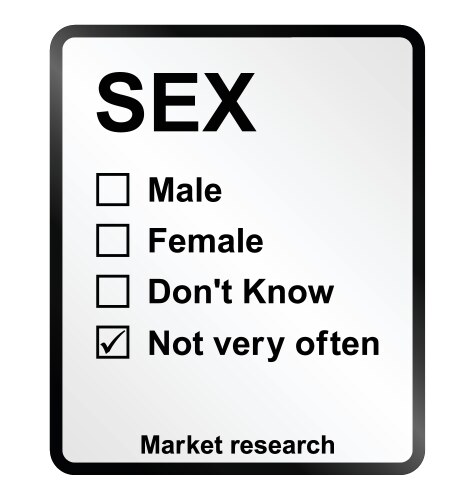 Market research sex sign vector image