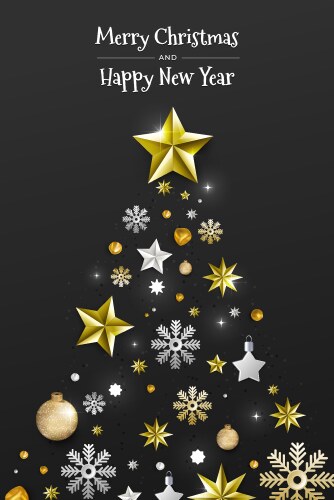 xmas and happy new year vector image