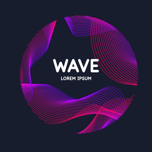 Abstract background with dynamic waves line vector image