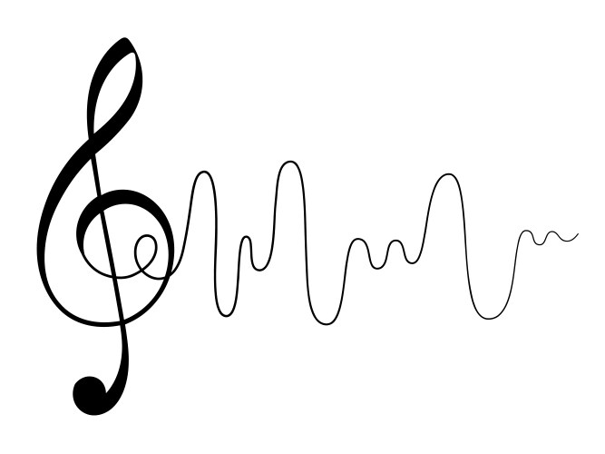Music notes musical design element isolated Vector Image