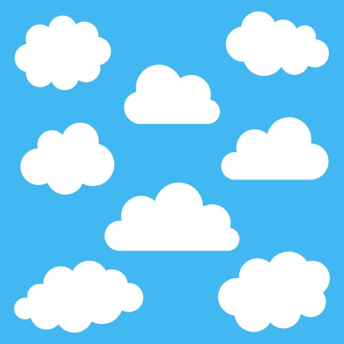 Cute clouds Royalty Free Vector Image - VectorStock